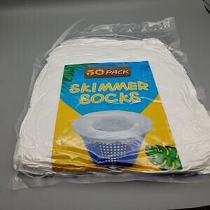 Pool Filter Skimmer Socks 50 Pack -Debris Filter For Swimming Pools - Universal